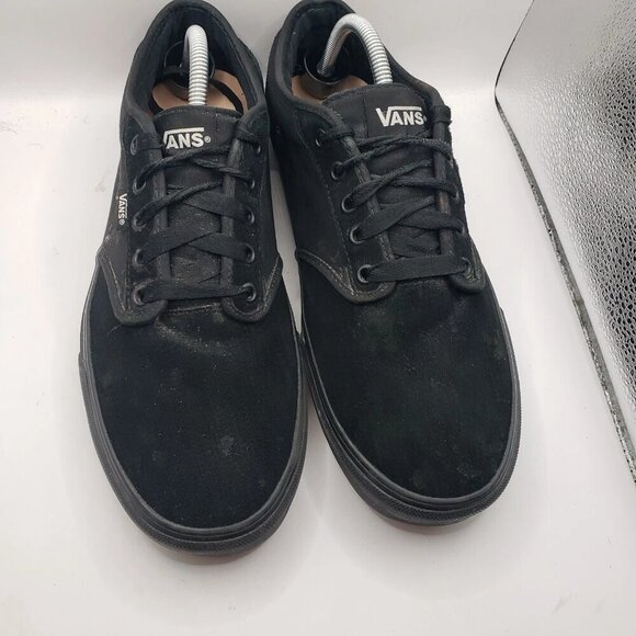 VANS Black Suede Shoes Mens 12 Style 721356 - Picture 2 of 8